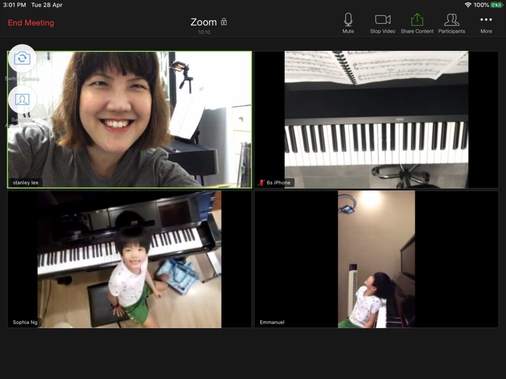 Covid 19 online piano lesson