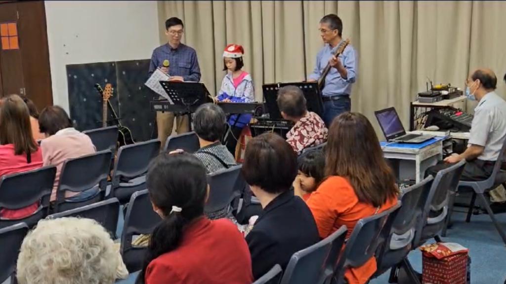performing for church celebration on Xmas Eve